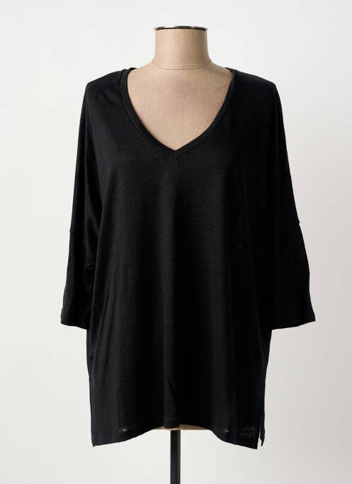 T-shirt manches mi-longues manches courtes noir NOTSHY femme