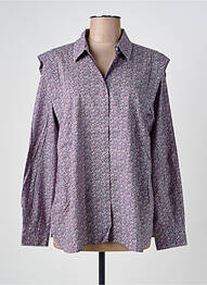 Chemisier imprimé fleurs manches longues violet HARTFORD femme