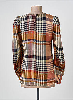 Blouse fermeture boutonnée au dos manches longues orange SECOND FEMALE femme