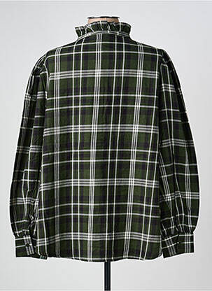 Chemisier coupe droite manches longues vert JOLIE JOLIE PAR PETITE MENDIGOTE femme