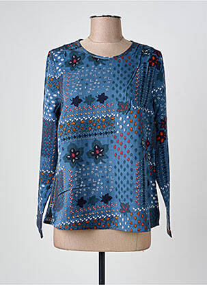 Blouse imprimé fantaisie manches longues bleu WHITE STUFF femme