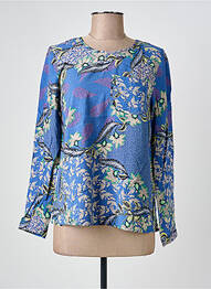Top col rond manches longues bleu WHITE STUFF femme