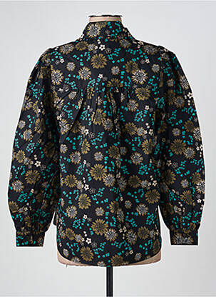 Chemisier imprimé fleurs manches longues noir SECOND FEMALE femme