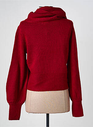 Pull col roulé coupe cintrée manches longues rouge GOA GOA femme