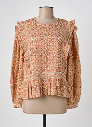 Blouse imprimé fleurs manches longues beige BERENICE femme