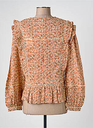 Blouse imprimé fleurs manches longues beige BERENICE femme