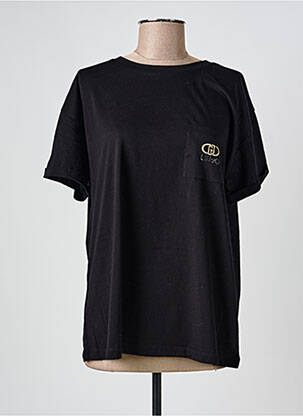 T-shirt coupe droite manches courtes noir LIU JO femme