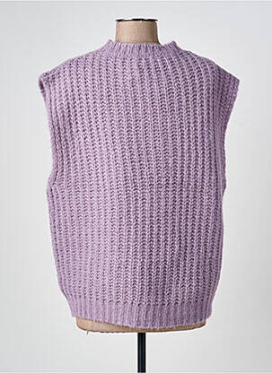 Pull coupe droite sans manche violet HARTFORD femme
