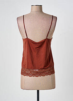 Top manches bretelles ajustables fines bretelles marron SAMSOE & SAMSOE femme