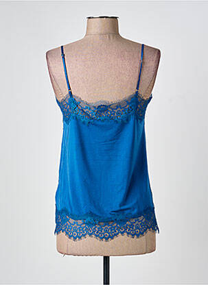 Top stretch fines bretelles bleu SAMSOE & SAMSOE femme