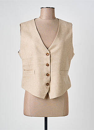 Gilet sans manche poches beige SOPHIE + LUCIE femme
