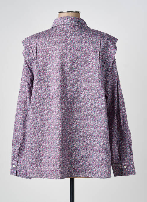 Chemisier imprimé fleurs manches longues violet HARTFORD femme