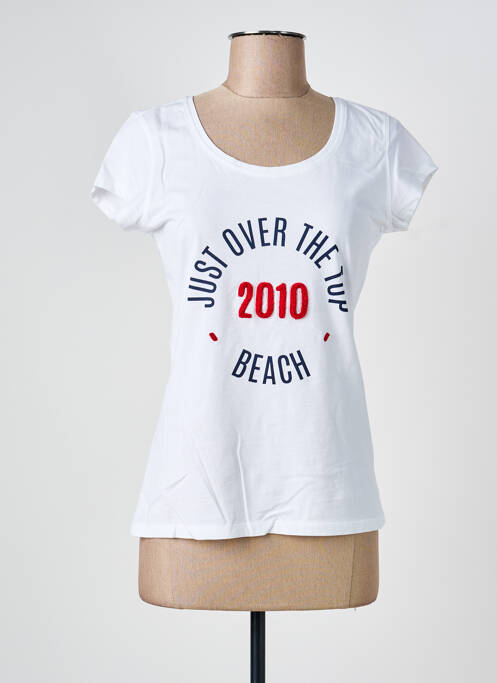 T-shirt stretch manches courtes blanc JOTT (JUST OVER THE TOP) femme