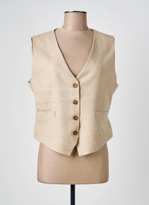 Gilet sans manche poches beige SOPHIE + LUCIE femme