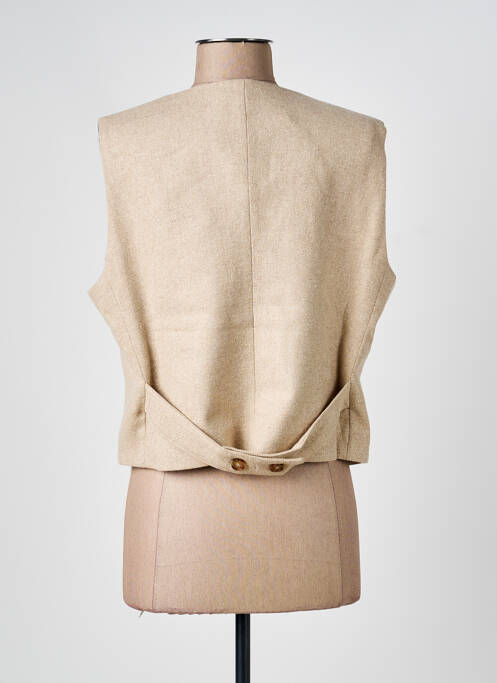 Gilet sans manche poches beige SOPHIE + LUCIE femme