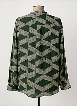 Blouse imprimé fantaisie manches longues vert HARTFORD femme