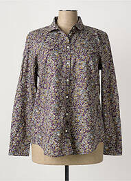 Chemisier imprimé fleurs manches longues violet HARTFORD femme