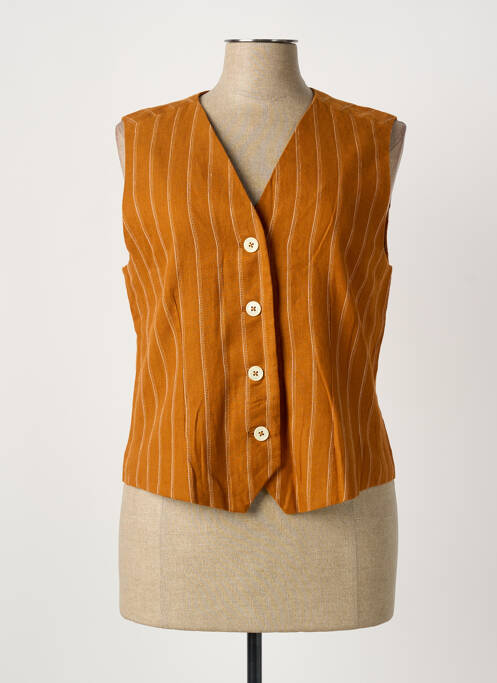 Gilet sans manche doublure orange NICE THINGS femme