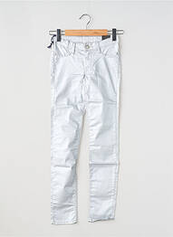 Pantalon slim tissage enduit taille ajustable argent TEDDY SMITH fille