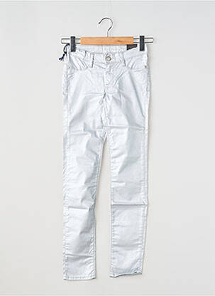 Pantalon slim tissage enduit taille ajustable argent TEDDY SMITH fille