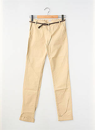 Pantalon chino stretch taille ajustable beige TEDDY SMITH garcon