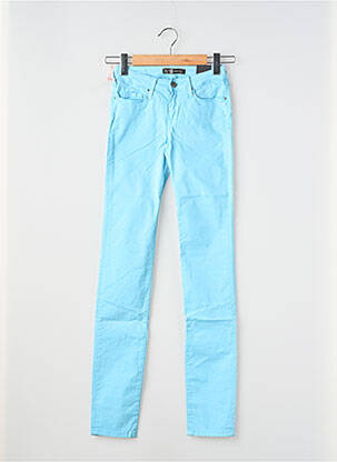Pantalon slim tissage popeline taille ajustable bleu TEDDY SMITH fille