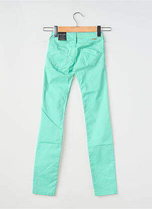 Pantalon slim taille basse taille ajustable vert TEDDY SMITH fille