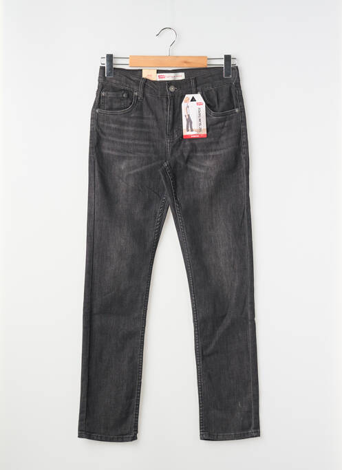 Jeans coupe slim stretch taille ajustable noir LEVIS garcon