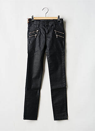 Pantalon slim tissage enduit taille ajustable noir TEDDY SMITH fille