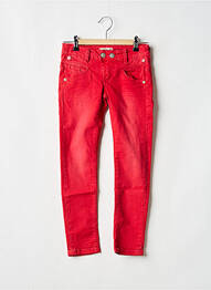 Jeans coupe slim stretch taille ajustable rouge CHIPIE fille