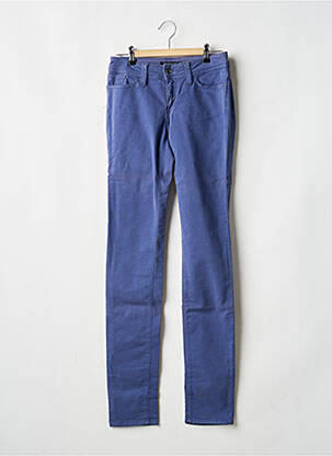 Pantalon slim fermeture zippée sous rabat boutonné bleu TEDDY SMITH fille