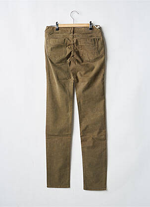 Pantalon slim fermeture zippée sous rabat boutonné vert TEDDY SMITH fille