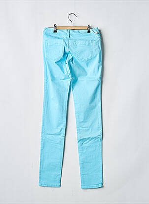 Pantalon slim fermeture zippée sous rabat boutonné bleu TEDDY SMITH fille