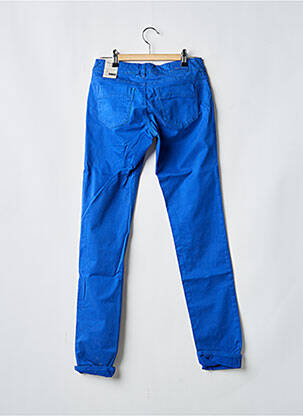 Pantalon slim fermeture zippée sous rabat boutonné bleu fonce TEDDY SMITH fille