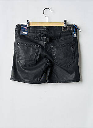 Short fermeture zippée sous rabat boutonné noir TEDDY SMITH fille