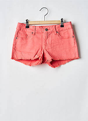 Short fermeture zippée sous rabat boutonné rose TEDDY SMITH fille