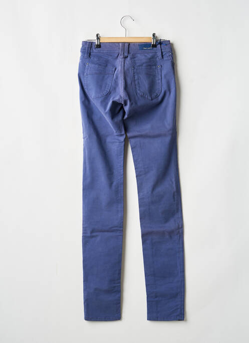 Pantalon slim fermeture zippée sous rabat boutonné bleu TEDDY SMITH fille