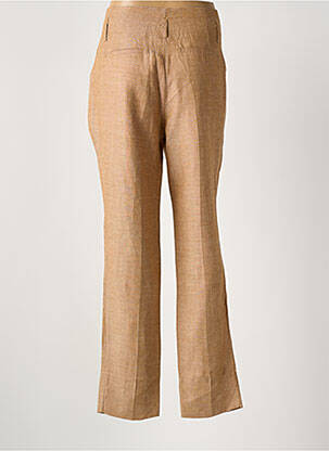 Pantalon flare fermeture zippée sous rabat avec crochet taille normale marron VERO MODA femme
