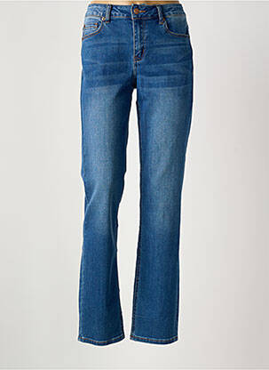Jeans coupe droite stretch taille normale bleu KAFFE femme