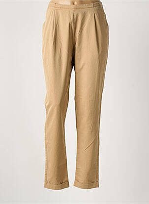 Pantalon droit tissage popeline taille normale beige VERO MODA femme