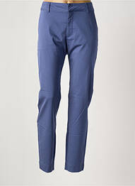 Pantalon slim tissage popeline taille normale bleu KAFFE femme
