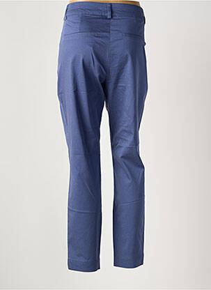 Pantalon slim tissage popeline taille normale bleu KAFFE femme