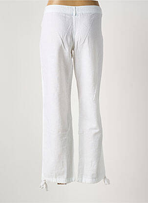 Pantalon droit fermeture zippée sous rabat boutonné taille normale blanc ROXY femme