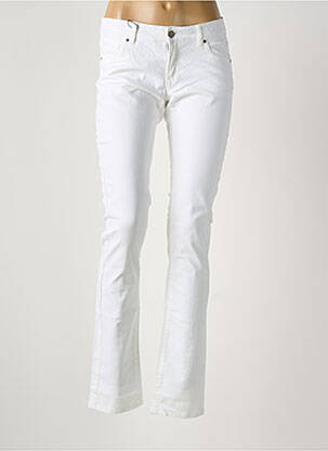 Pantalon slim tissage popeline taille normale blanc VERO MODA femme