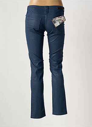 Pantalon slim tissage enduit taille normale bleu CHIPIE femme