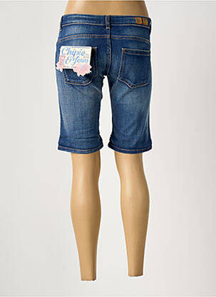 Bermuda coupe droite taille normale bleu CHIPIE femme