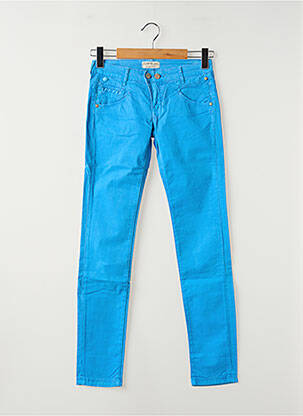 Pantalon slim tissage popeline taille normale bleu CHIPIE femme
