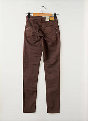 Pantalon slim broderie rivets taille normale marron CREAM femme