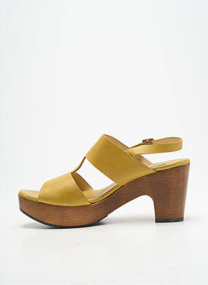 Sandales/nu pieds semi compensé talon de 7 à 9cm vert NEOSENS femme