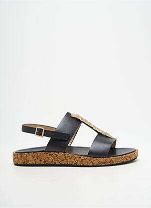 Sandales/nu pieds matière lisse talon plat jusqu'à 3cm noir NEOSENS femme